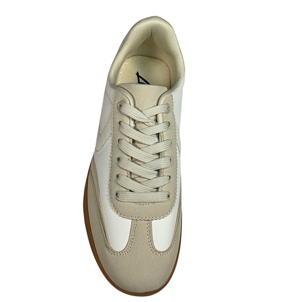 Liliana Sneakers Women White Cream New Gum Sole Casual Low Top Shoes Size 7.5